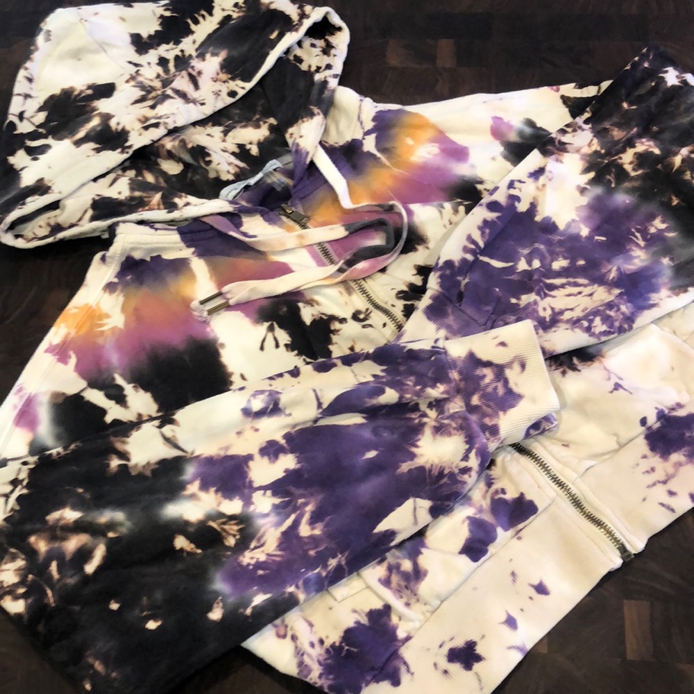 Young Fabulous Broke Jacket size medium tie dye